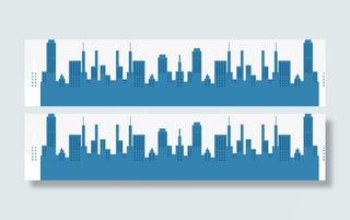 卡通城市剪影免抠