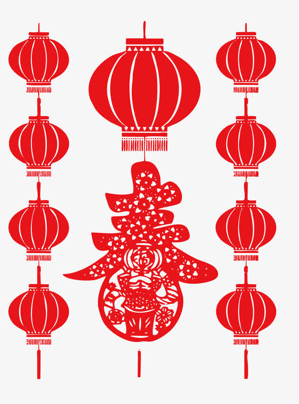 元宵春节灯笼免抠