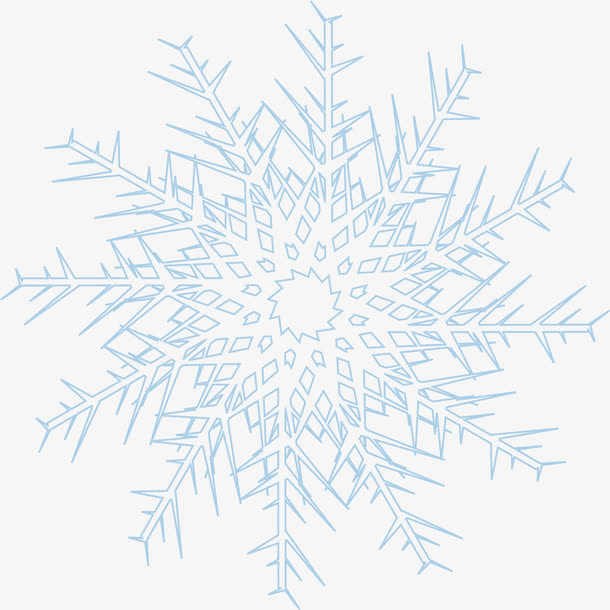 雪花冬季飘雪矢量大雪免抠