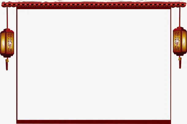 中国风建筑边框免抠