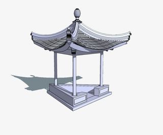 北京四合院3D模型免抠