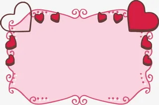 粉色边框留言板矢量素材免抠