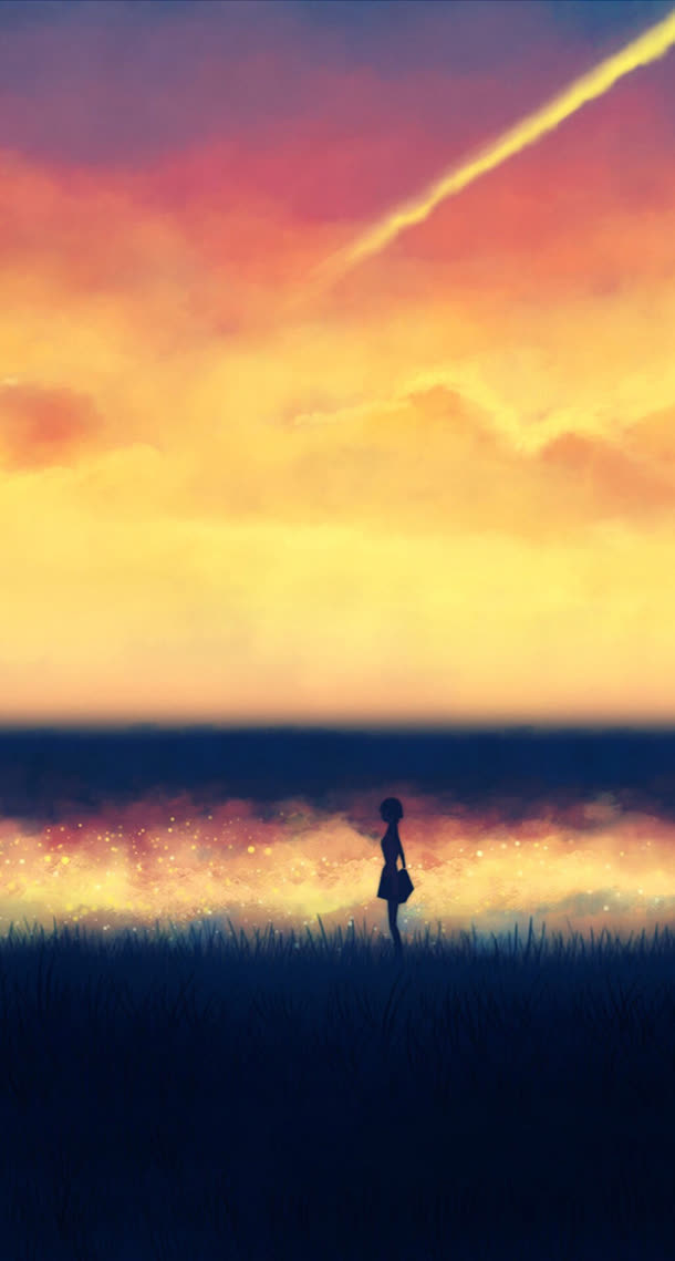 手绘插画黄色云彩免抠