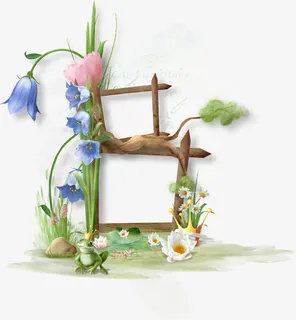 花枝树枝方框免抠