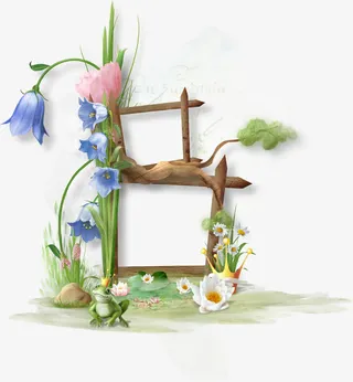 花枝树枝方框免抠