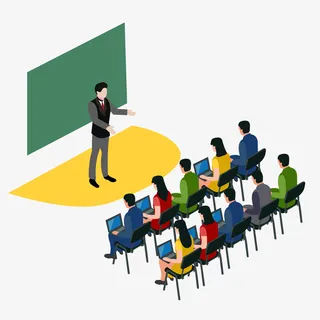 讲座公共课演讲矢量免抠