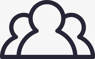扁平手绘人民群众小图标免抠