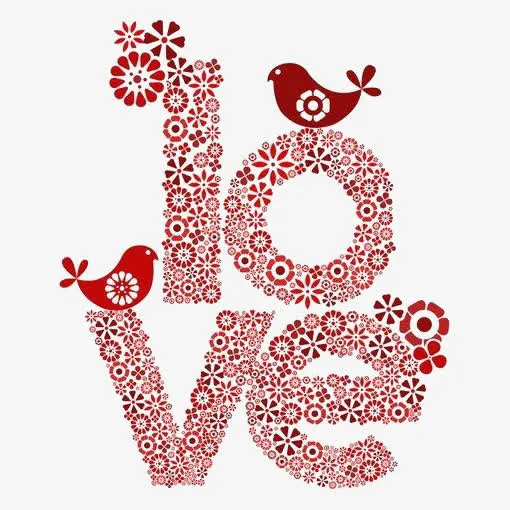 LOVE英文字装饰免抠