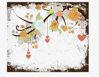 小清新花纹背景边框装饰