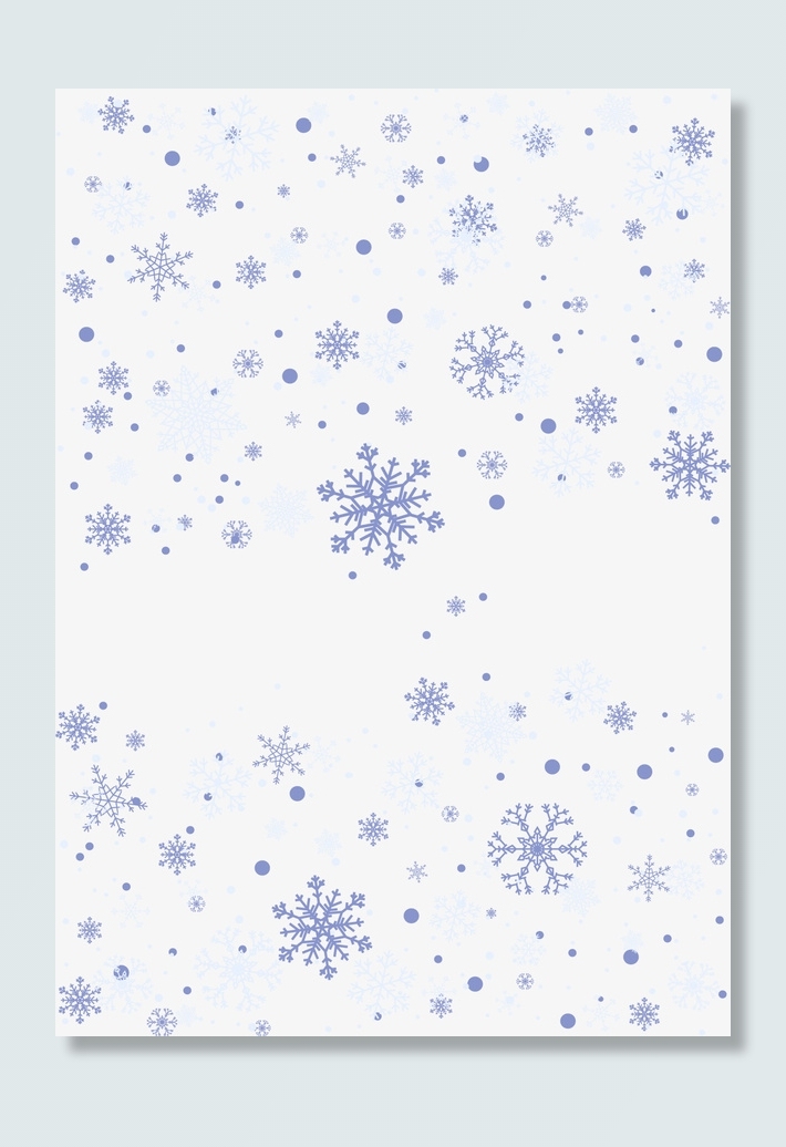 冬季美丽蓝色雪花免抠