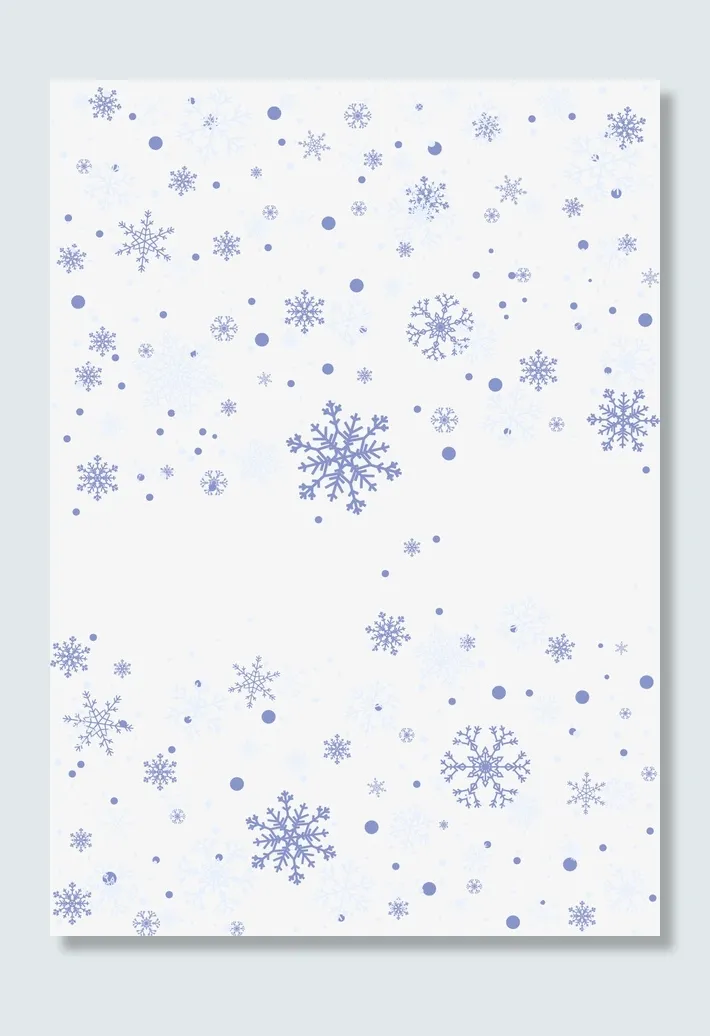 冬季美丽蓝色雪花免抠