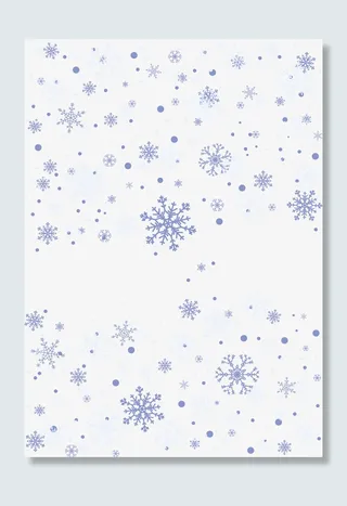 冬季美丽蓝色雪花免抠