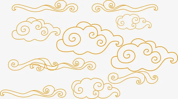 金色祥云免抠