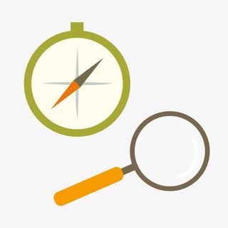 矢量野外寻找用具免抠