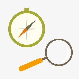 矢量野外寻找用具免抠