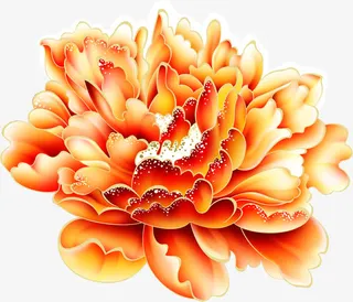 金色盛开大牡丹月饼包装中秋免抠