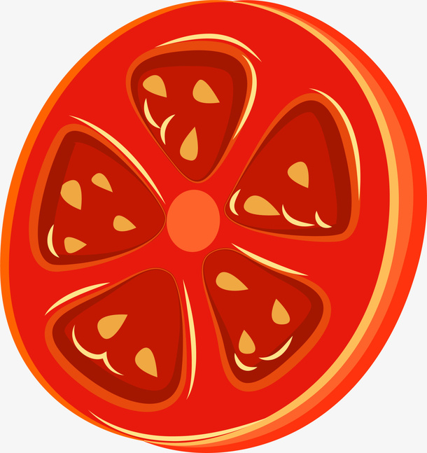 红色卡通西红柿免抠