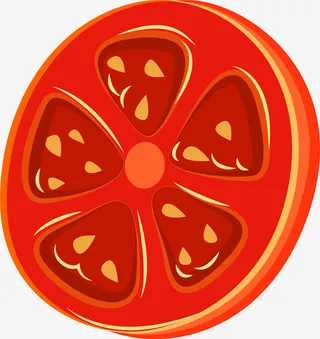 红色卡通西红柿免抠