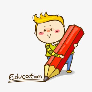 写作的男孩免抠