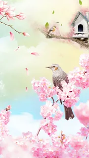 春天春景春花H5背景高清