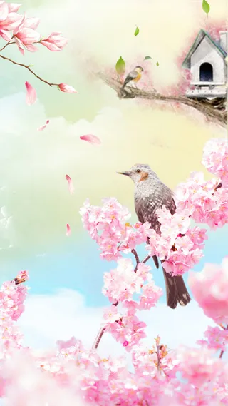 春天春景春花H5背景高清