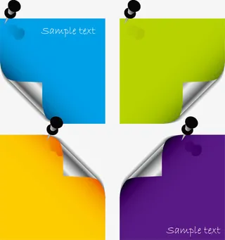 大头针便签纸免抠