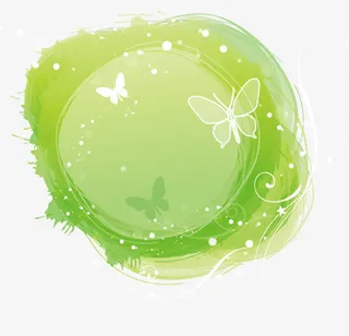 幻彩墨迹边框免抠