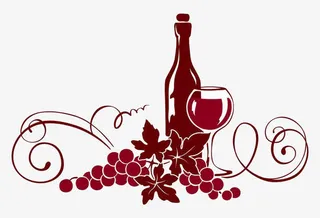 手绘红酒免抠