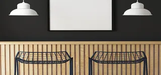 吊灯与白色相框背景高清