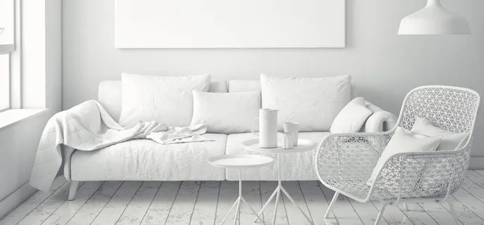 淘宝白色系沙发镂空椅子背景banner高清