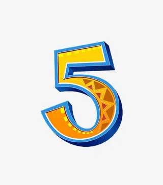 长颈鹿字母数字5免抠