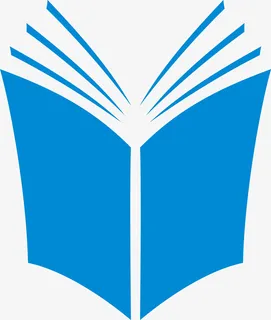 卡通蓝色翻开的书籍图免抠