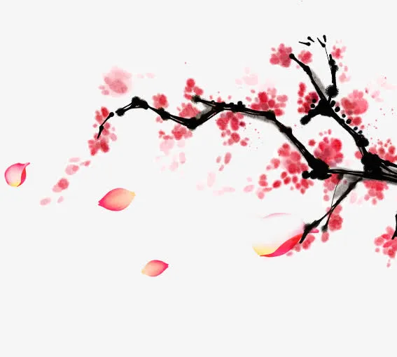 水墨梅花免抠