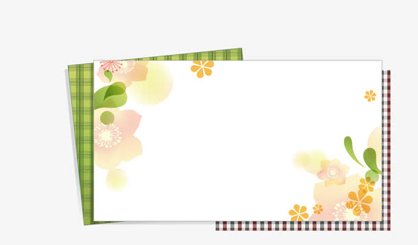 矢量花边画框免抠