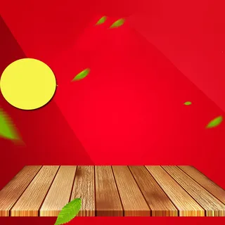 木板立体红色背景直通车主图素材高清