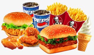 肯德基双人汉堡套餐超值组合免抠