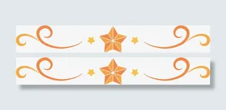 橘色可爱漂亮分割符免抠