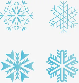 漂亮雪花素材免抠
