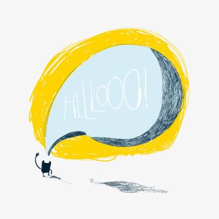 彩绘对话框插画矢量素材免抠