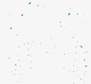 彩色碎纸礼花漂浮素材免抠