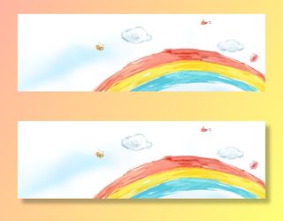 彩色 卡通banner海报展板高清