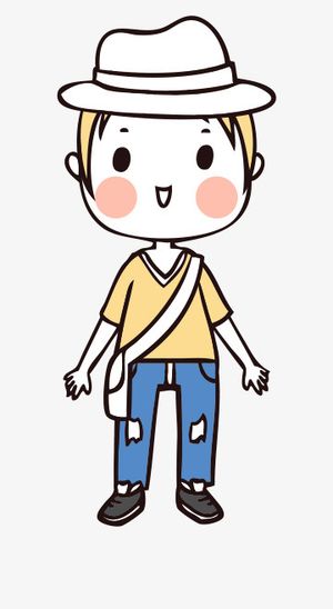 人物手绘插画可爱素材8免抠