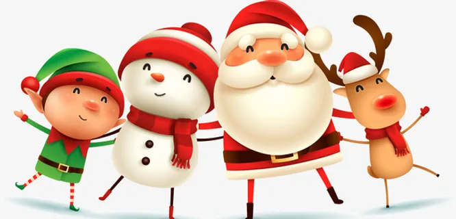 圣诞老人一家免抠