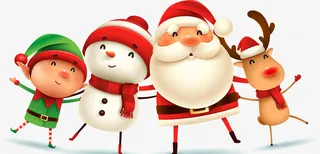 圣诞老人一家免抠