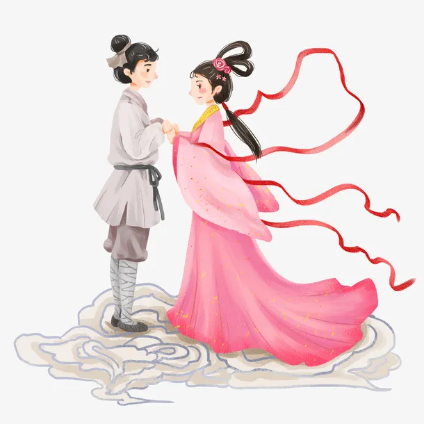 牛郎织女七夕元素免抠