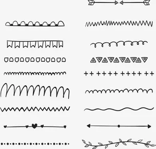 手绘不同分隔栏免抠