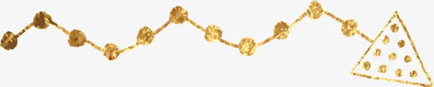 金色分割线箭头矢量免抠