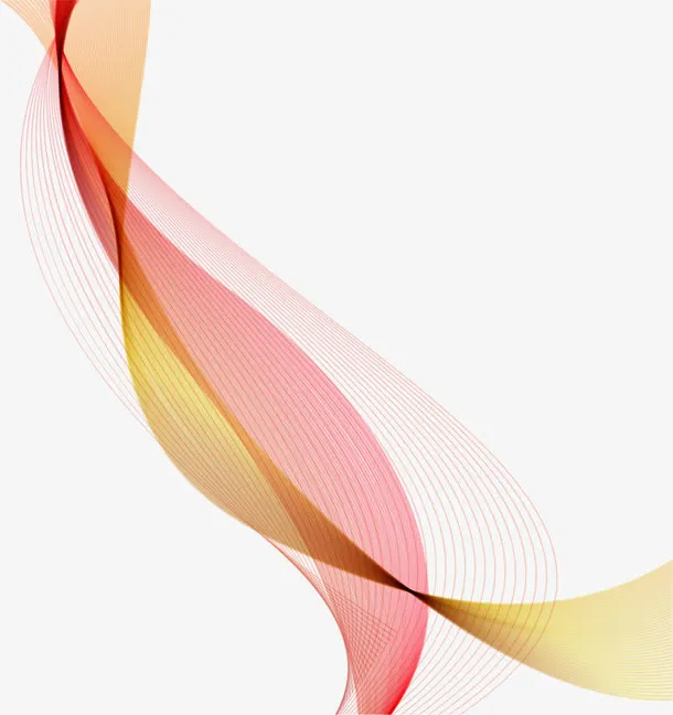 淡红色科技线条免抠