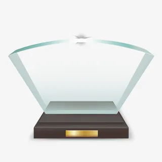 矢量扇形奖杯免抠