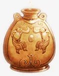 手绘中国风水壶免抠